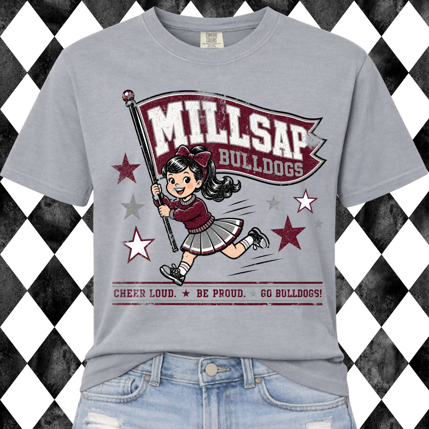 Retro Rally Mascot Graphic Tee