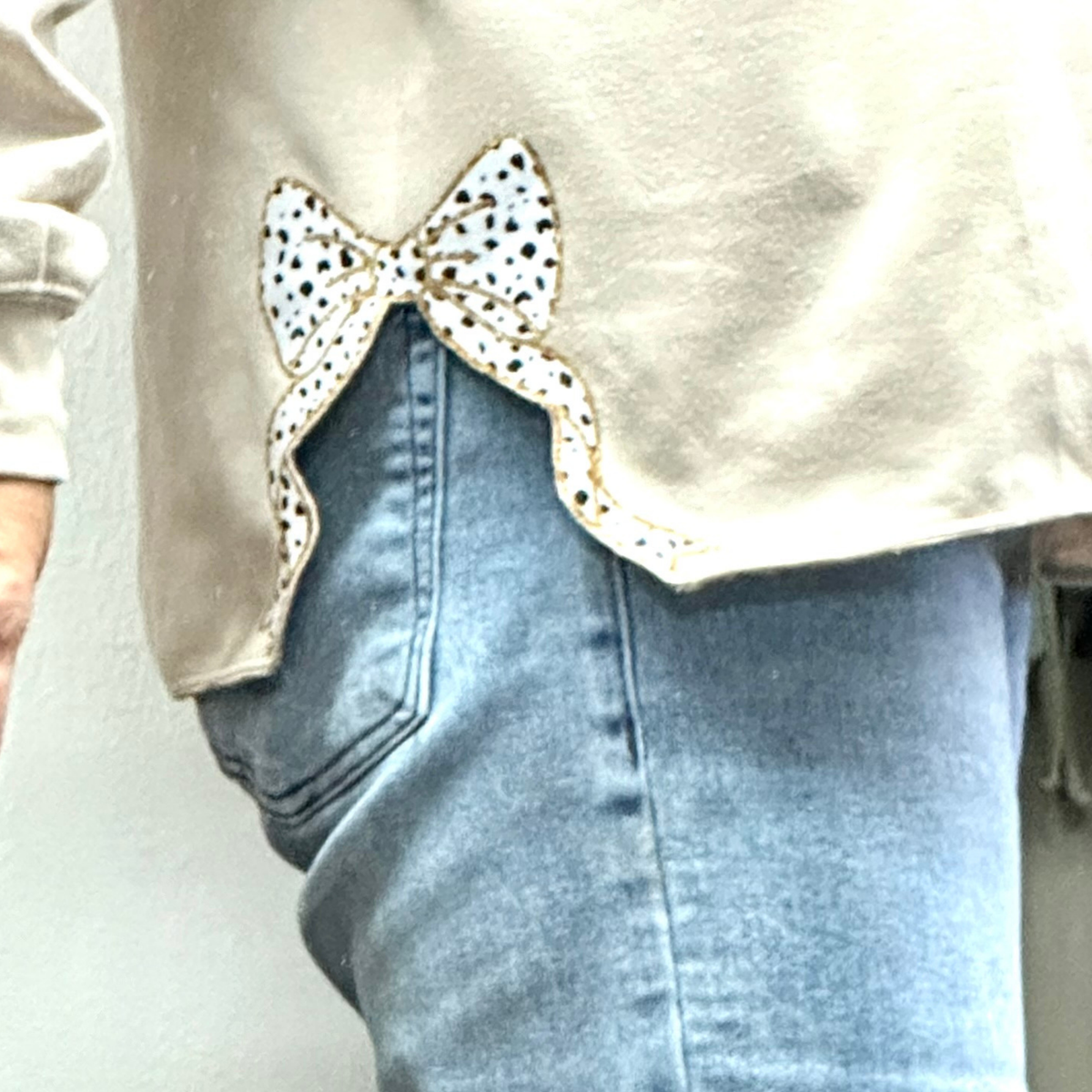Camo Christmas Side Bow Sweatshirt