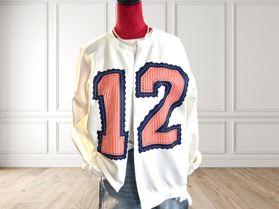 Prepster Sideline Raw Split Sweatshirt | Any Color • Any Number/Letters