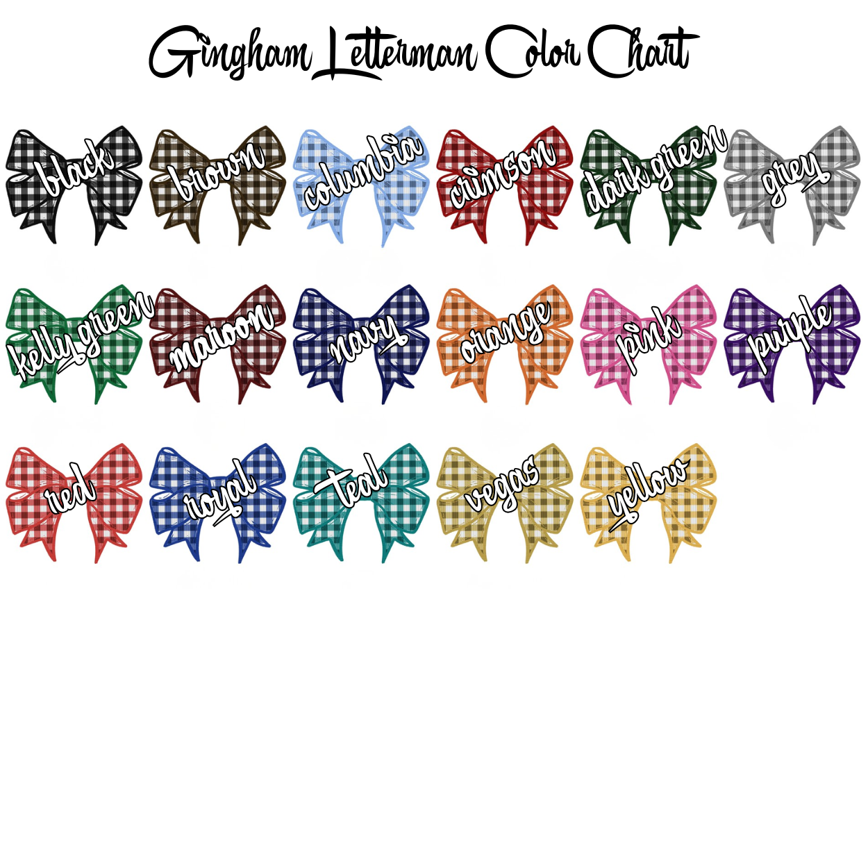 Gingham Letterman Side-Bow Sweatshirt