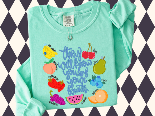 They Will Know You By Your Fruits|Fruits of the Spirit T-Shirt (Short-Sleeved • Long-Sleeved)