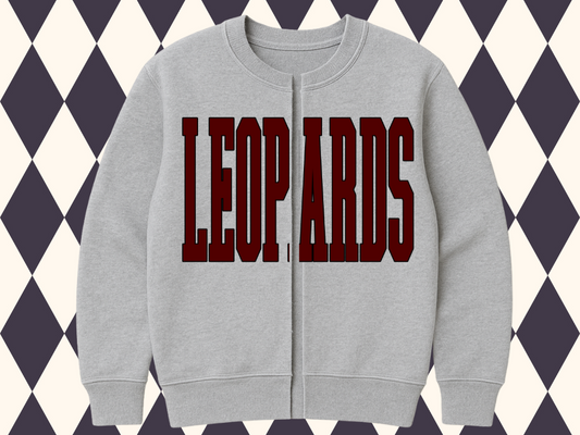 Team Spirit Sideline Raw Split Cardigan Sweatshirt | Any Mascot • Any Color
