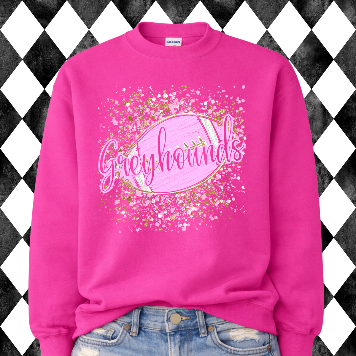 Pink Out Football Splatter Mascot
