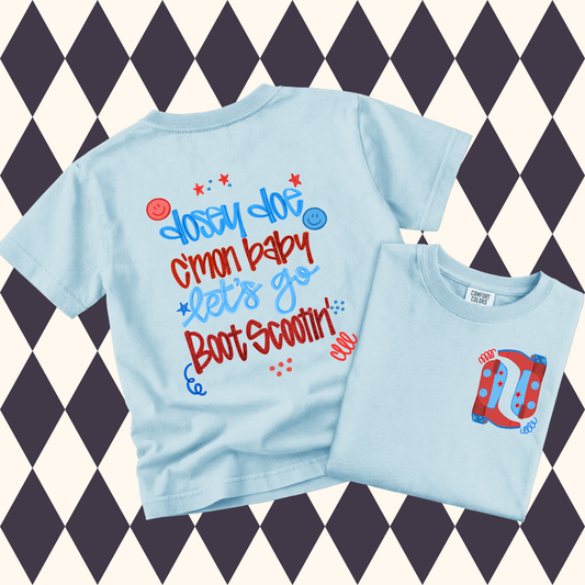 Boot Scootin' Patriotic T-Shirt • Adult & Youth Sizes Available