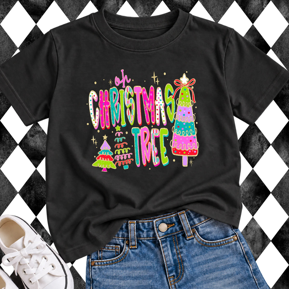 Oh Christmas Tree kids t-shirt - Black