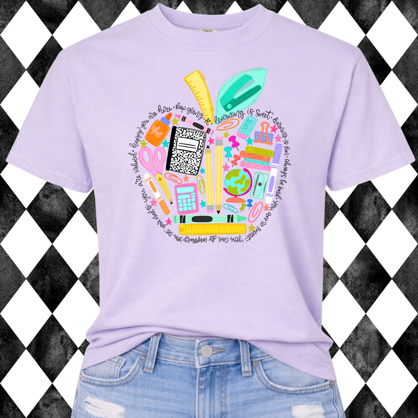 Learning is Sweet Teacher Apple Tee