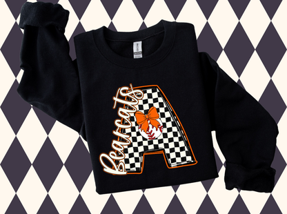 The Game-Day Game-Changer: Custom Checkered Initial Sweatshirt • T-Shirt