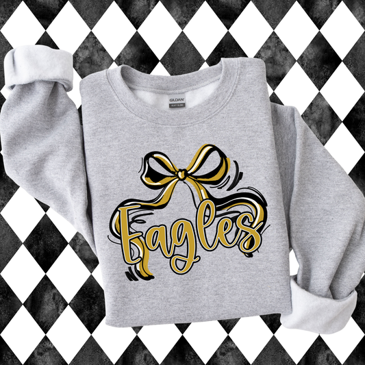Flowy Bow Spirit Sweatshirt or T-Shirt | Any School/Team/Mascot • Any Color