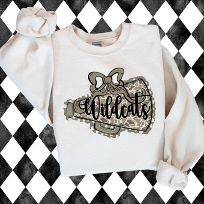 Prepster Megaphone Camo T-Shirt • Sweatshirt | Toddler • Youth • Adult | Any Mascot