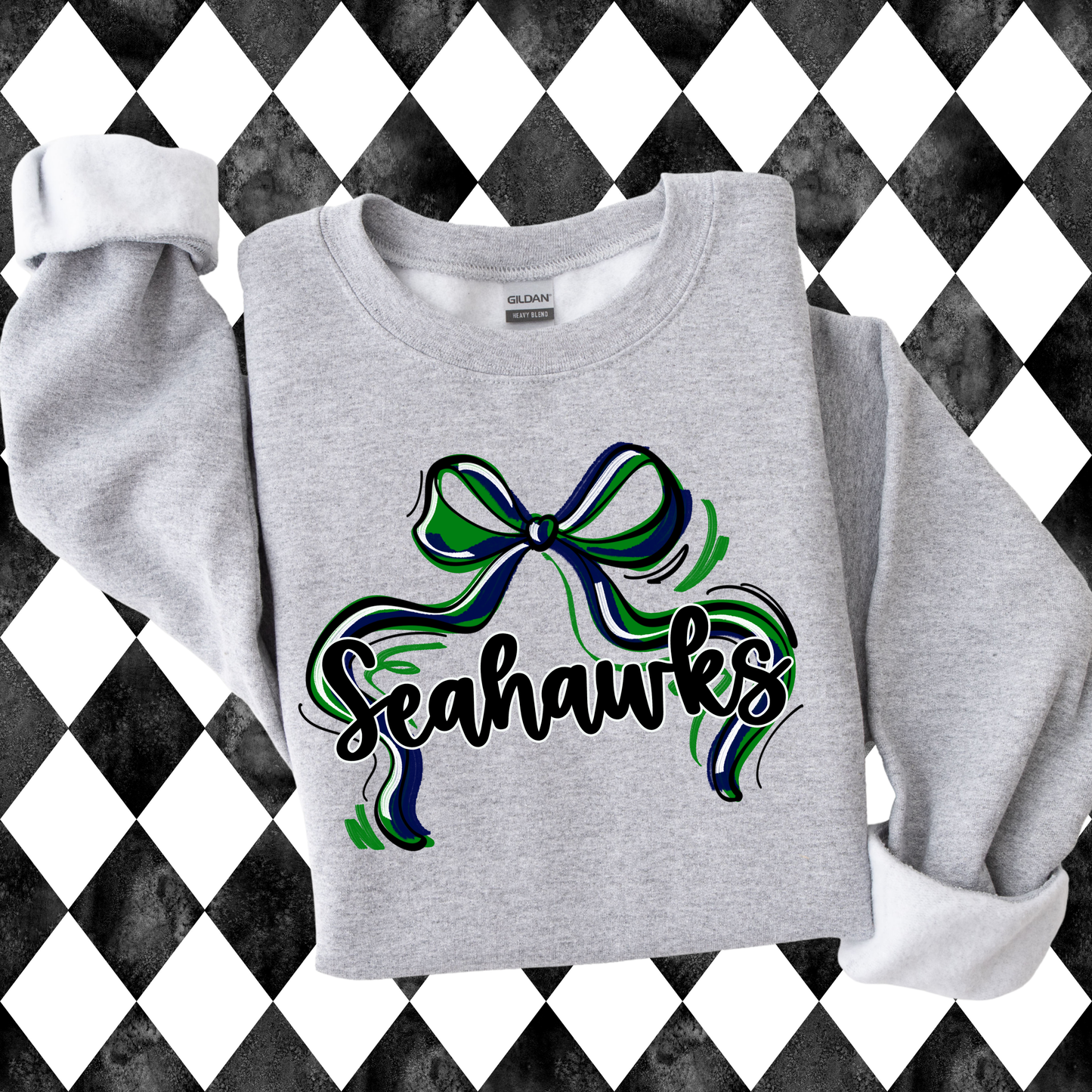 Flowy Bow Spirit Sweatshirt or T-Shirt | Any School/Team/Mascot • Any Color