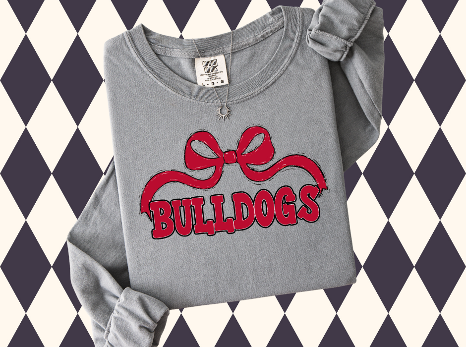 Wide Bow Mascot T-Shirt • Sweatshirt | Any Color • Any Mascot