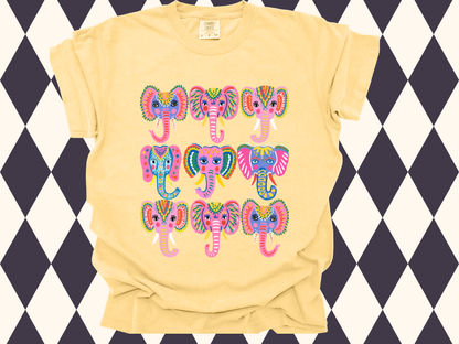 Mosaic Elephant Parade T-Shirt  | Adult • Youth Sizes Available