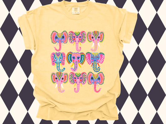 Mosaic Elephant Parade T-Shirt  | Adult • Youth Sizes Available