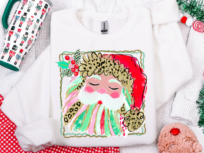 Leopard Luxe Santa Sweatshirt