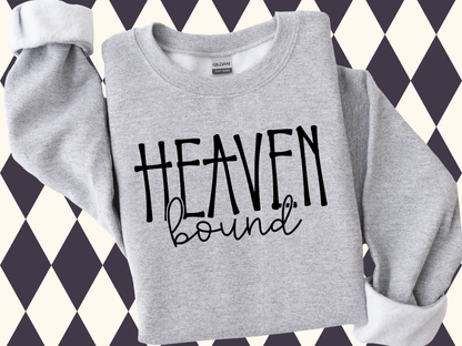 Heaven Bound Sweatshirt T-Shirt • Sweatshirt - Faith Based Shirt | Christian Spirit Wear | Minimalist Bible Shirt