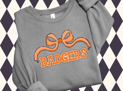Wide Bow Mascot T-Shirt • Sweatshirt | Any Color • Any Mascot