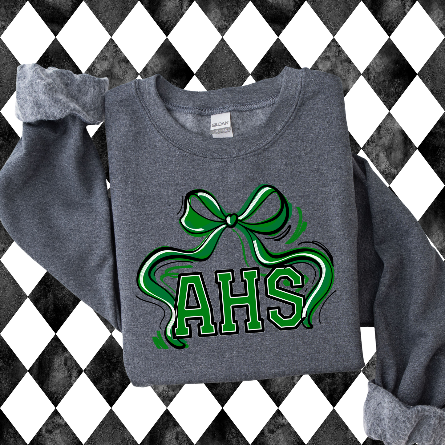 Flowy Bow Spirit Sweatshirt or T-Shirt | Any School/Team/Mascot • Any Color