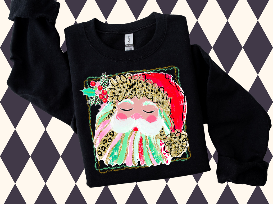 Leopard Luxe Santa Sweatshirt