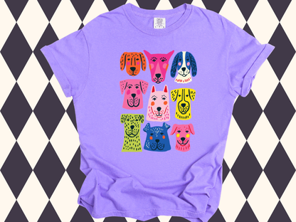 Doodle and Dots Dog T-Shirt  | Adult • Youth Sizes Available