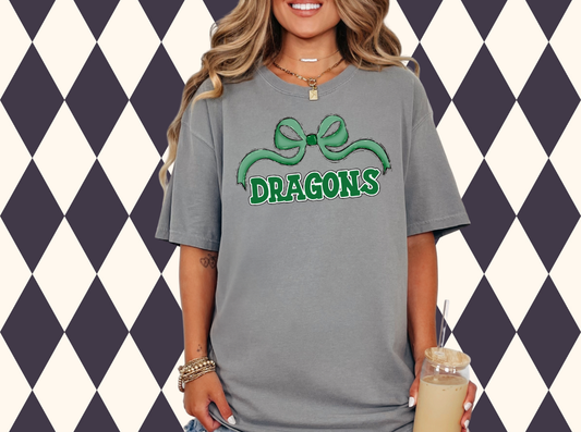Wide Bow Mascot T-Shirt • Sweatshirt | Any Color • Any Mascot
