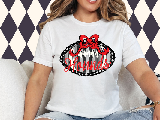 Prepster Football & Bow T-Shirt • Sweatshirt | Any Color Combo • Any Mascot