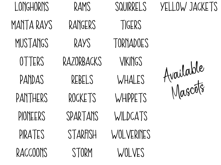 Doodle Mascot T-Shirt • Sweatshirt | Most Mascots Available