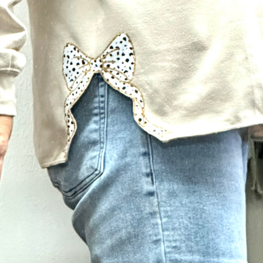 Camo Christmas Side Bow Sweatshirt