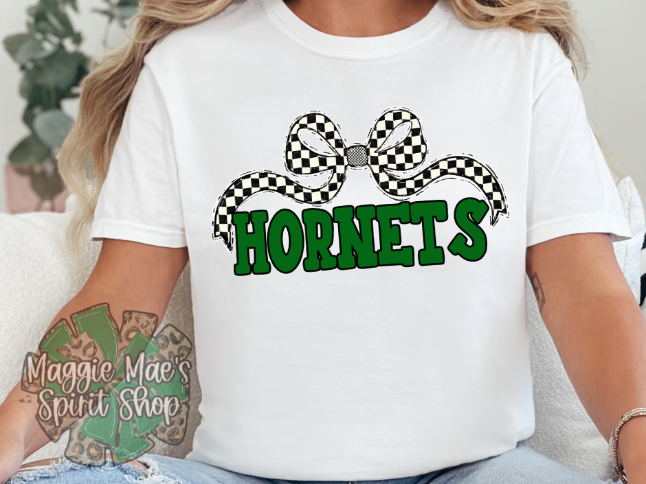 Checkered Bow Hornets T-Shirt