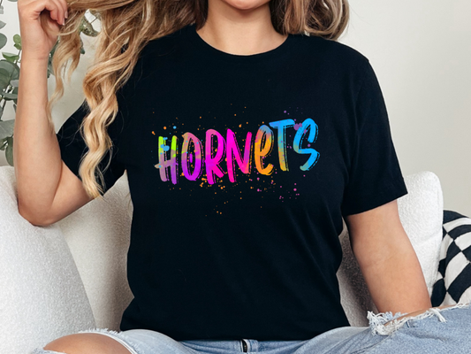 💙💚Neon Splatter Hornets Tee