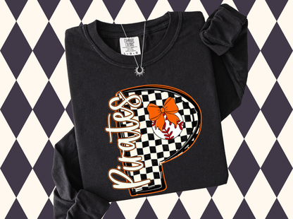 The Game-Day Game-Changer: Custom Checkered Initial Sweatshirt • T-Shirt