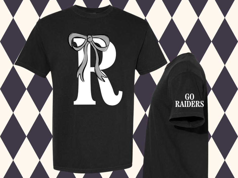 The Grand Monogram Bow T-Shirt | Any Letter • Any Mascot