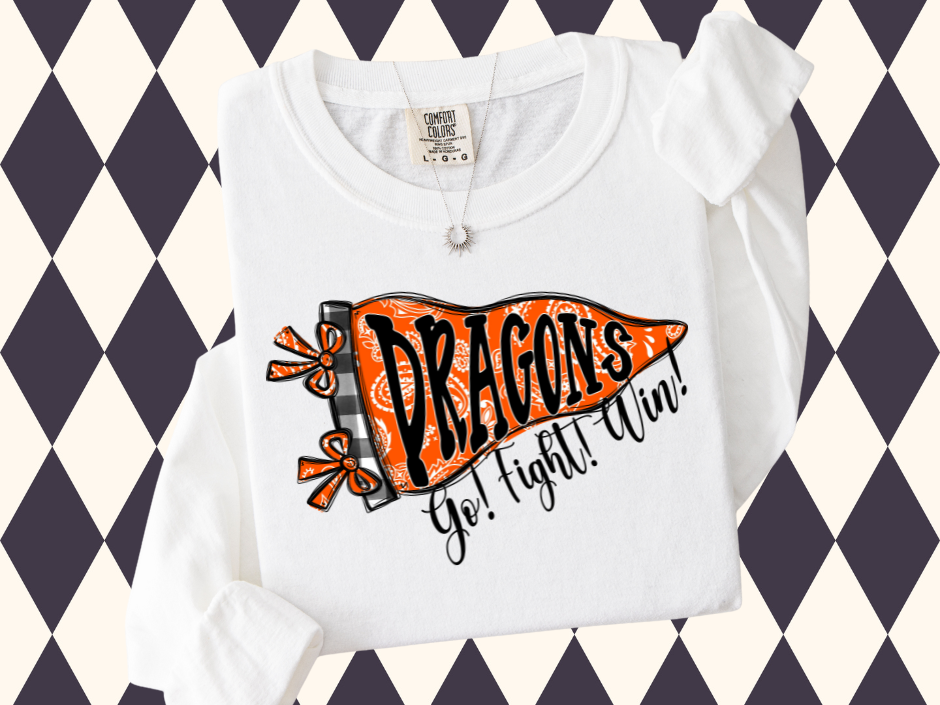 The Preppy Paisley Pennant T-Shirt • Sweatshirt | Any Mascot • Any Color | Youth • Adult Sizes