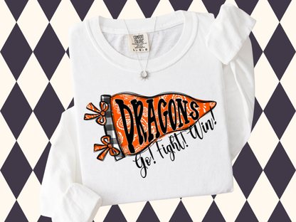The Preppy Paisley Pennant T-Shirt • Sweatshirt | Any Mascot • Any Color | Youth • Adult Sizes