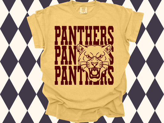 Mascot Knockout Stack T-Shirt | Any Mascot • Any Color | Adult • Youth Sizes |