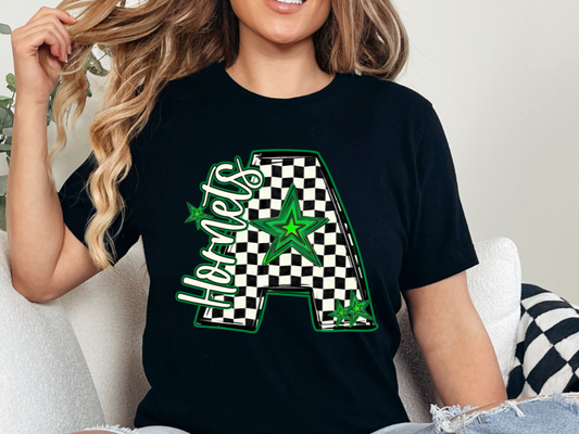 ⭐️ Checkers & Stars "A" Hornets Tee