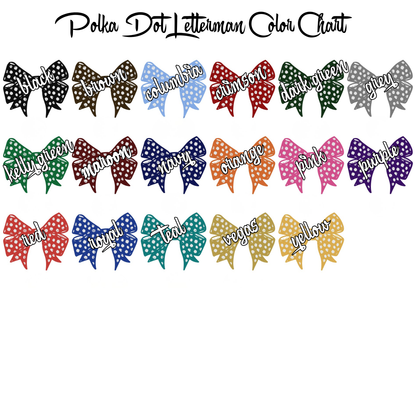 Polka Dot Letterman Side-Bow Sweatshirt