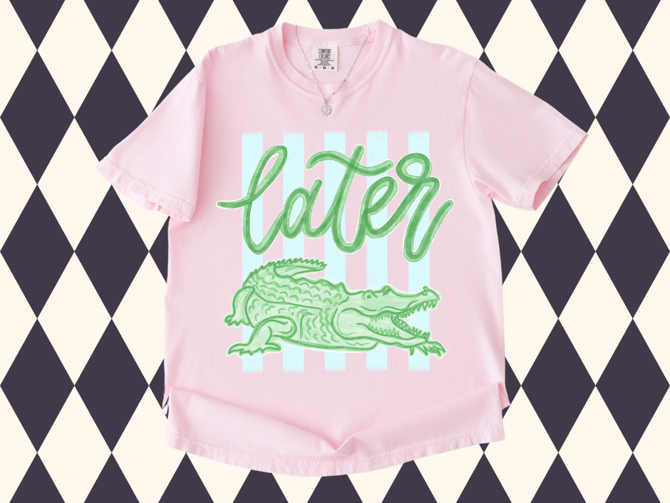 Later Gator Preppy Tee | Youth•Adult Sizes Available