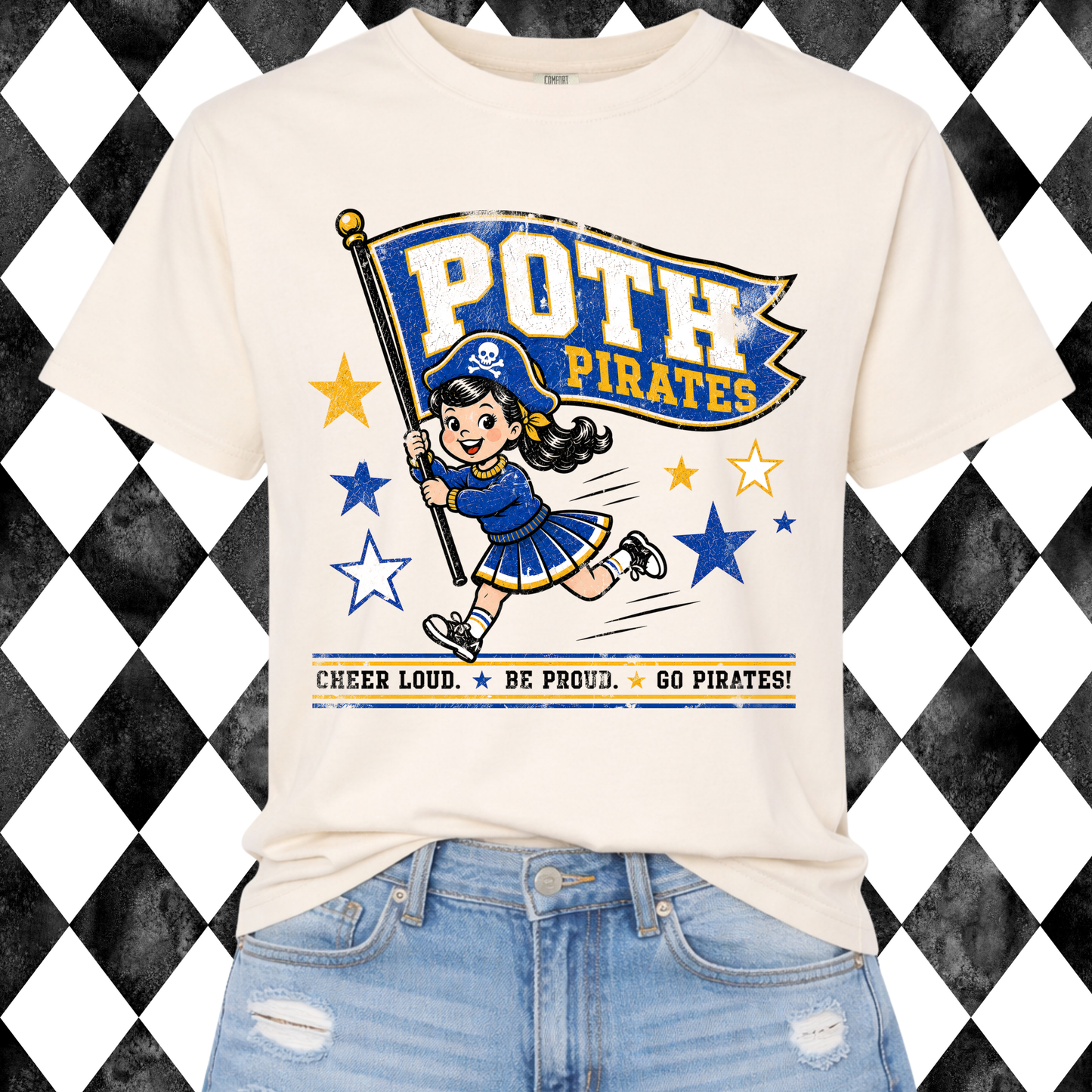 Retro Rally Mascot Graphic Tee