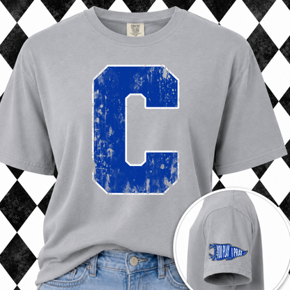 Oversize Varsity Team You Play I Pray Tee
