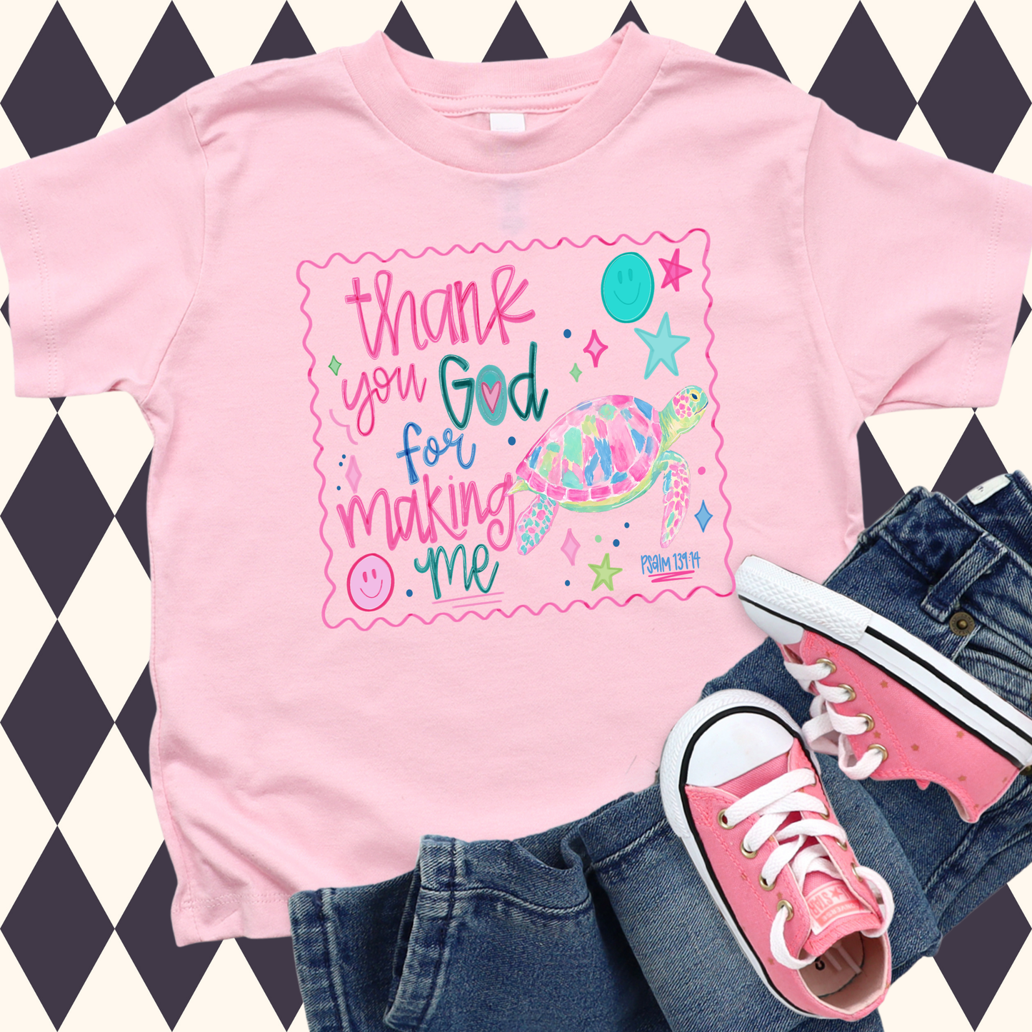 Thank You God for Making Me Sea Turtle Kids T-Shirt