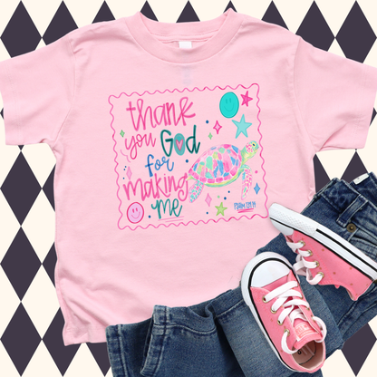 Thank You God for Making Me Sea Turtle Kids T-Shirt