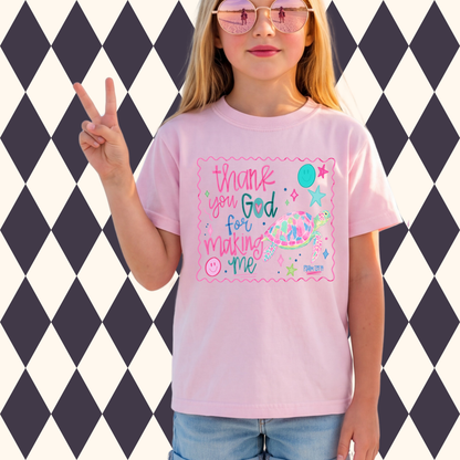 Thank You God for Making Me Sea Turtle Kids T-Shirt