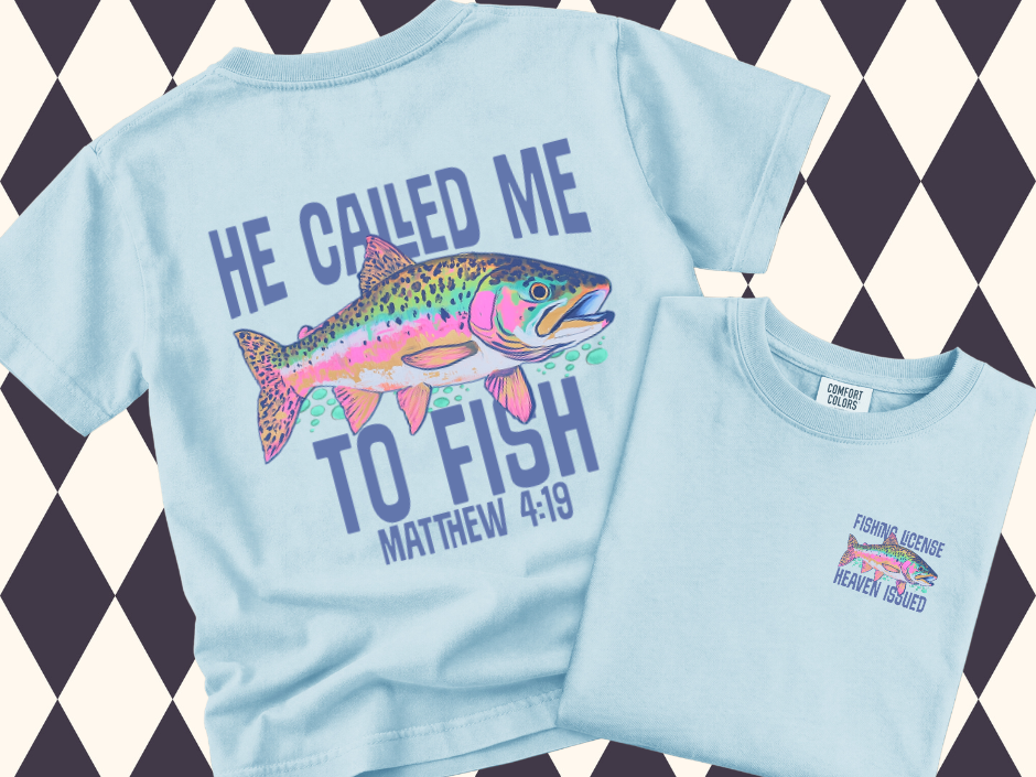 He Called Me to Fish – Matthew 4:19 T-Shirt 🐟| Youth•Adult Sizes Available
