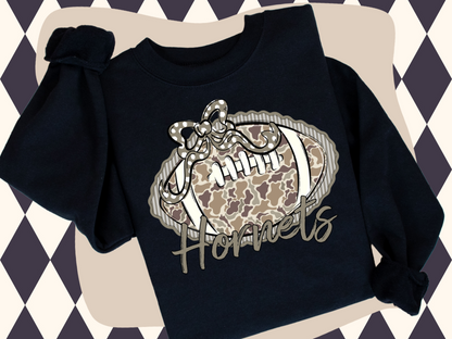 🏈✨Hornets Prepster Camo Football Sweatshirt