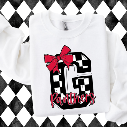 So Sporty Big Letter with Bow T-Shirt • Sweatshirt | Any Team • Any Color