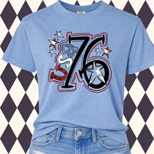 1776 Bold Star Patriotic T-Shirt • Adult & Youth Sizes Available