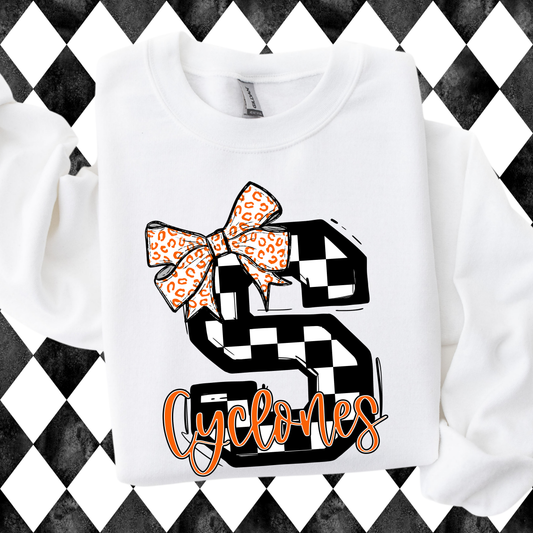 So Sporty Big Letter with Bow T-Shirt • Sweatshirt | Any Team • Any Color