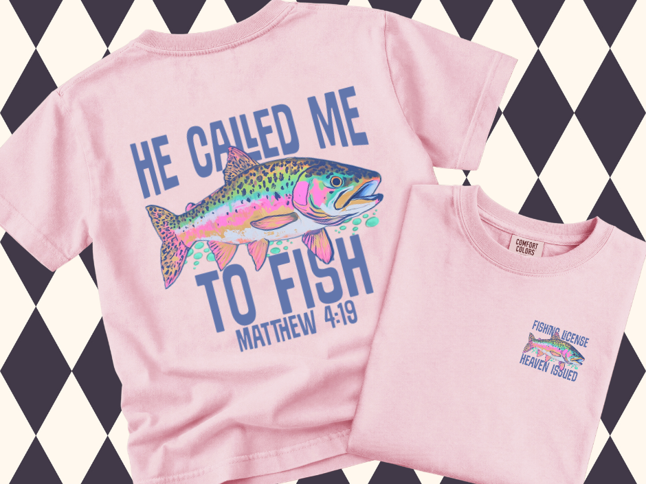 He Called Me to Fish – Matthew 4:19 T-Shirt 🐟| Youth•Adult Sizes Available