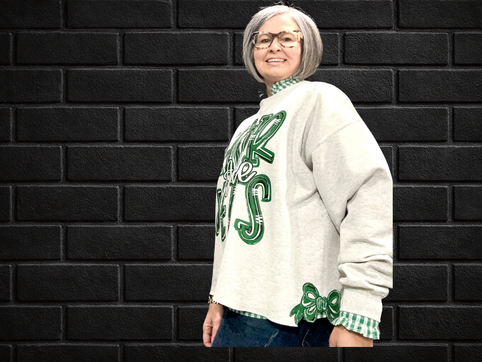 Triple Play Side-Bow Sweatshirt | Any Mascot • Any Color