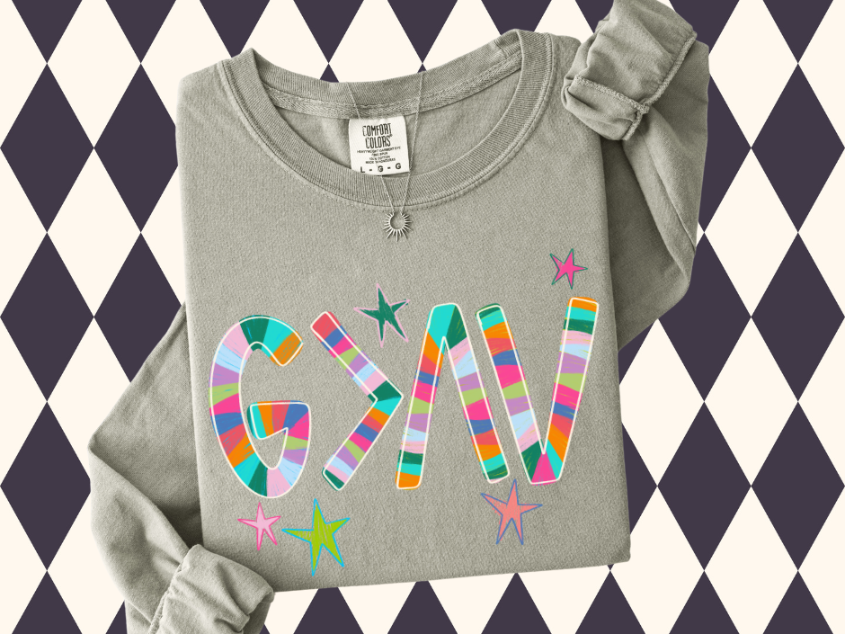 God Is Greater Than the Highs and Lows T-Shirt - Long-Sleeved • Short-Sleeved | Faith-Based Apparel